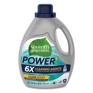 Seventh Generation Power Plus Liquid Laundry Detergent, Fresh Scent, 95oz