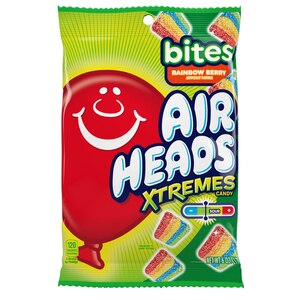 Airhead Xtremes Bites Candy, Rainbow Berry Flavor, 6 OZ