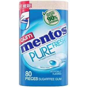 Mentos Pure Fresh - Chicles, Fresh Mint, 80 u.