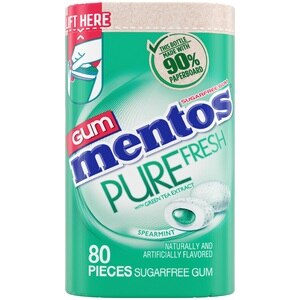 Mentos Pure Fresh - Chicles, Spearmint, 80 u.