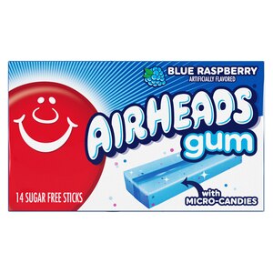 AirHeads Blue Raspberry Gum with Micro-Candies12CT