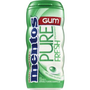 Mentos Pure Fresh Sugarfree Gum, Spearmint, 15 CT