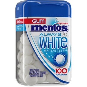 Mentos Always White Gum, 3.53 OZ