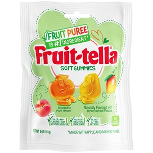 Fruit-tella Soft Gummies, Peach and Mango Fruit Flavors, 5 oz