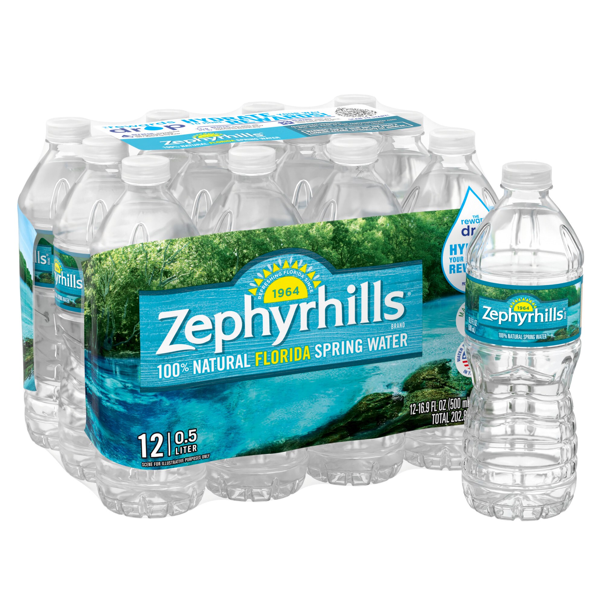 Zephyrhills Brand 100% Natural Spring Water, 12 Ct, 16.9 Oz , CVS