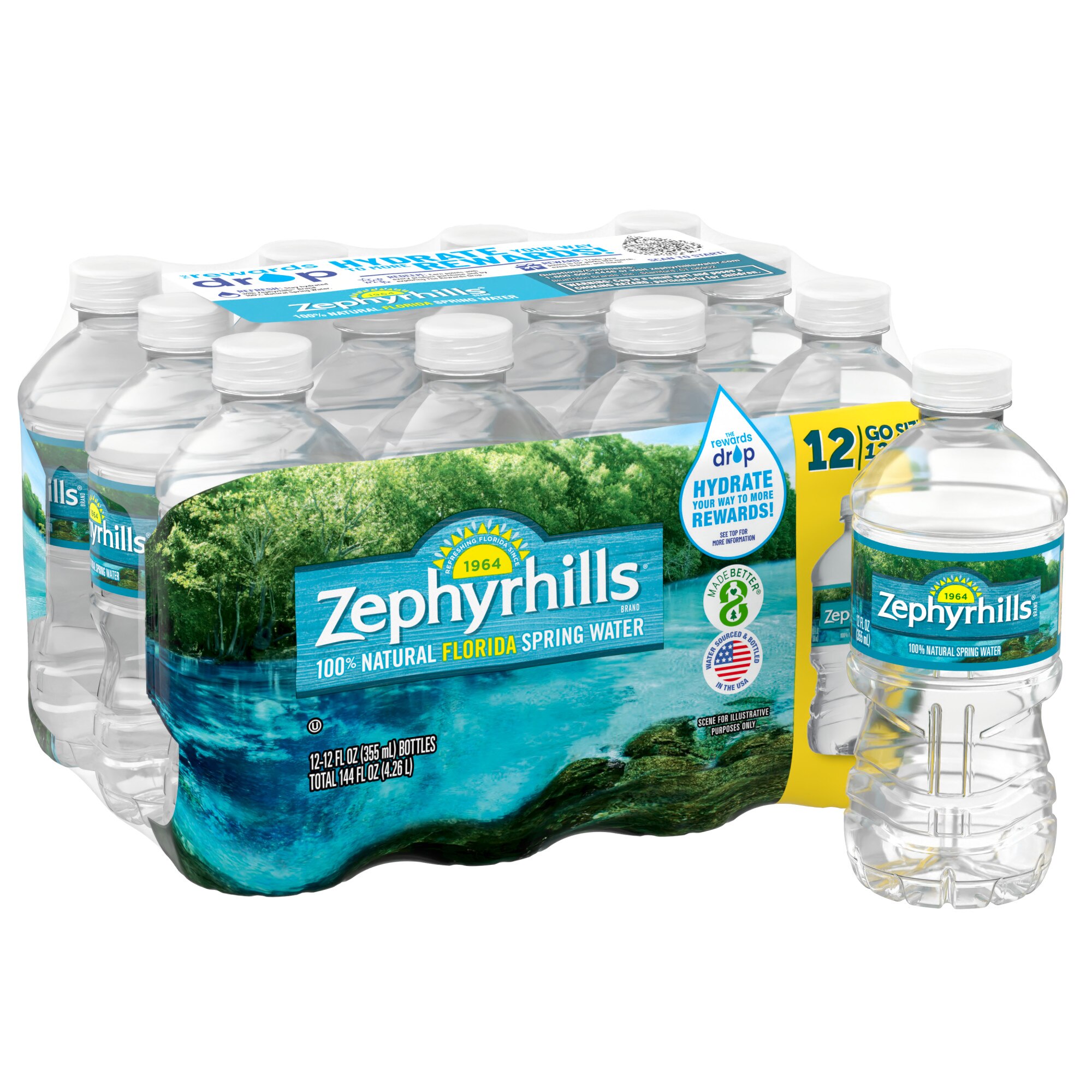  Zephyrhills 100% Natural Spring Water Plastic Bottle 