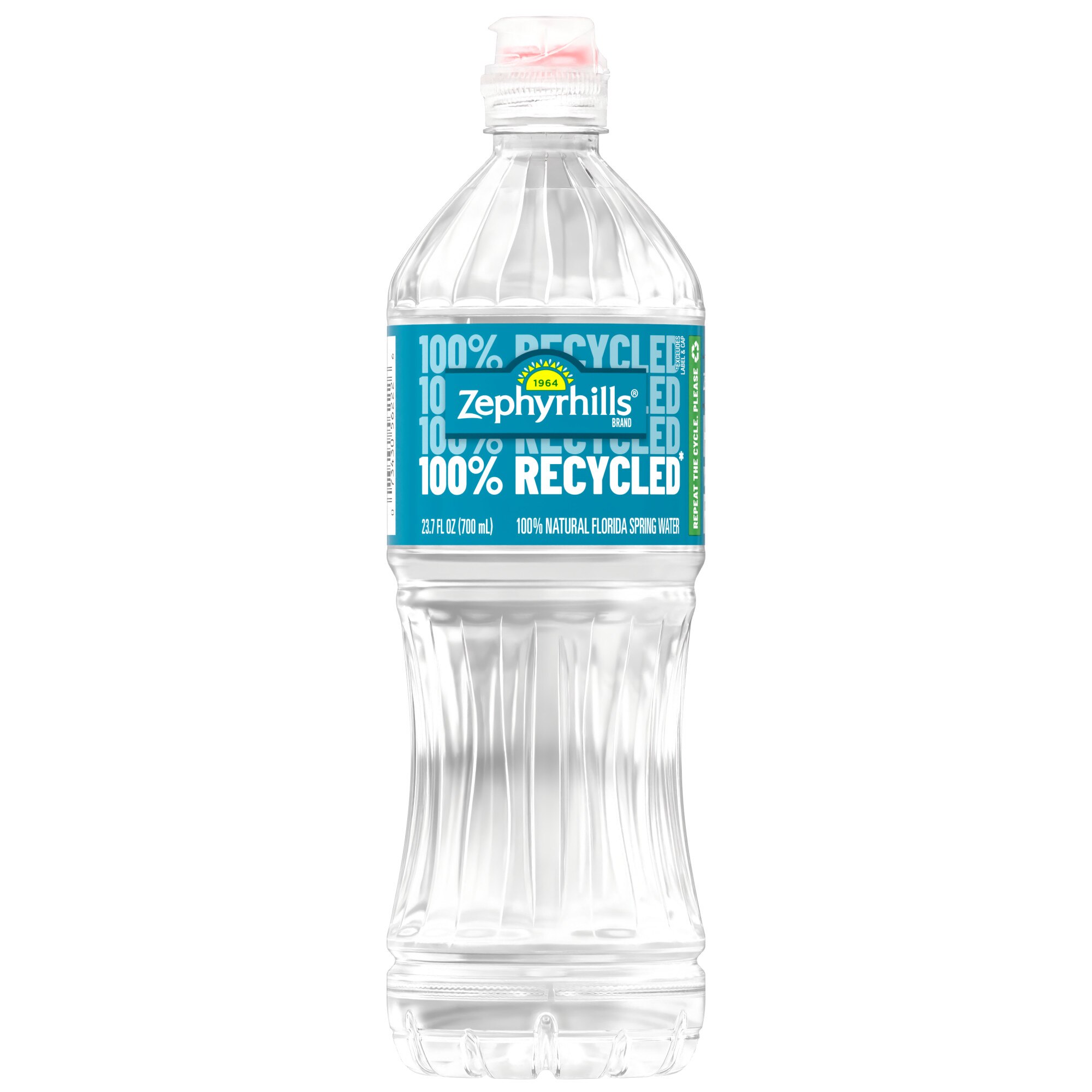Zephyrhills 100 Natural Spring Water Plastic Bottle, 23.7 OZ