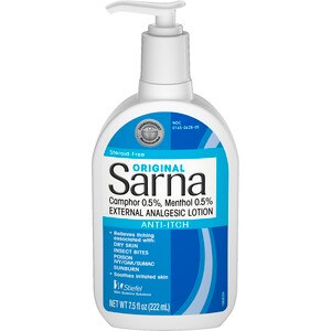  Sarna Original Anti-Itch Lotion for Relief of General Itch, Dry Skin, Insect Bites, Sunburn, Poison Ivy/Oak/Sumac, 7.5 OZ 