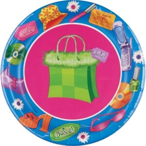 Paper Art Snack Paper Plates Shopping Spree Print