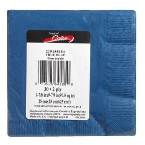  Touch of Color True Blue 2-Ply Beverage Napkins 