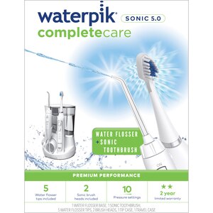 Waterpik Complete Care 5.0 - Limpiador dental a chorro de agua + cepillo dental, WP-861