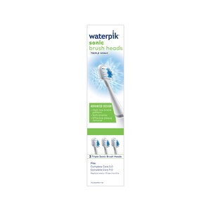 Waterpik Triple Sonic Replacement Brush Heads STRB-3WW - 3 Ct , CVS