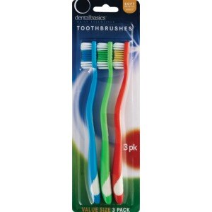 Just Because Dental Basics Daily Essentials Tooth Brushes, 3 Ct - 4 Ct , CVS