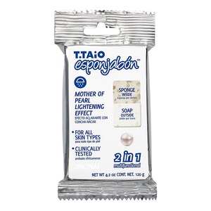 T. TAio Esponjabon Sponge-Soap, Mother Of Pearl Lightening Effect, For All Skin Types, 4.2 Oz , CVS