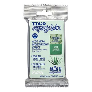 T. TAio Esponjabon Sponge-Soap, Aloe Vera Moisturizing Effect, For All Skin Types, 4.2 Oz , CVS