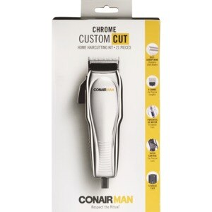 Conair Chrome Custom Cut, Home Haircutting Kit, 21 Piece Kit