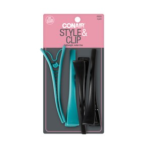 Conair Styling Clips, Hypoallergenic and Metal-Free, 4CT