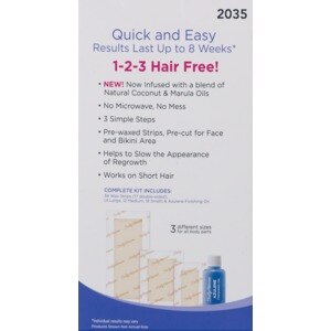 Sally Hansen Hair Remover Wax Strip Kit Brow Face Lips With