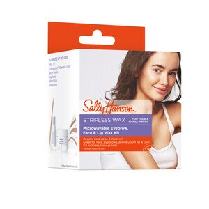 Sally Hansen - Kit de cera depilatoria para cejas, rostro y bozo, apto para microondas
