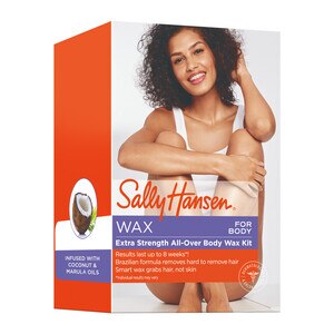 Sally Hansen Extra Strength All-Over Body - Kit de cera depilatoria para eliminación del vello