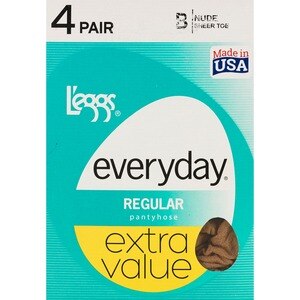 L'eggs Everyday - Pantimedias, punta fina regular, talla B, Nude