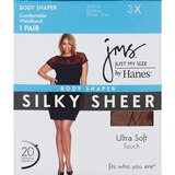 Just My Size Shaper Pantyhose Sheer Toe Size 3X Suntan, thumbnail image 1 of 3