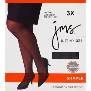 Extra Tall_Black_Cotton Panel_Shadow Toe 5 CVS Sheer To Waist Pantyhose 