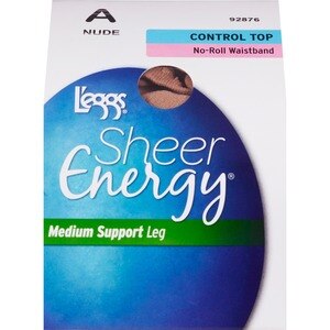 L'eggs Sheer Energy Medium Support Control Top Pantyhose, Nude, Size A , CVS
