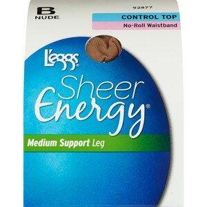 L'Eggs Sheer Energy Control Top Pantyhose, Nude, Size B , CVS