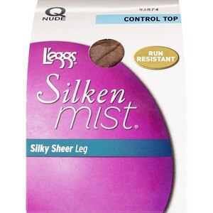 L'eggs Silken Mist Lasting Sheer Control Top Pantyhose, Nude, Size Q , CVS