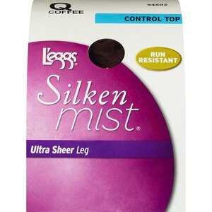 L'eggs Silken Mist Ultra Sheer Control Top Pantyhose, Coffee, Size Q , CVS