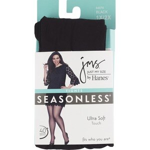 Just My Size Seasonless Tights, Black 3x