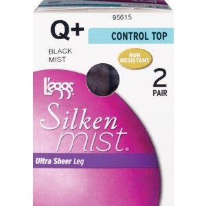 L'eggs Silken Mist Ultra Sheer Leg with Control Top, 2 CT 
