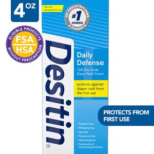 Desitin Daily Defense Baby Diaper Rash Cream With 13% Zinc Oxide, 4 Oz , CVS