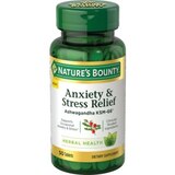 Nature's Bounty Anxiety & Stress Relief Ashwagandha KSM-66* Tablets, 50 CT, thumbnail image 1 of 4