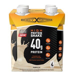 Body Fortress 40g Tetra Vanilla RTD, 4 CT