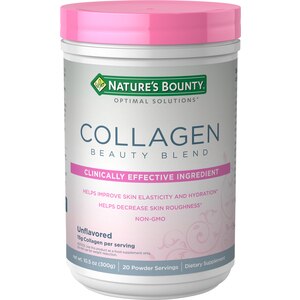  Nature's Bounty Collagen Beauty Blend, Unflavored Powder, 15g Collagen, 20 servings 