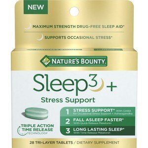 Nature's Bounty Sleep3 + Stress Support Tri-Layer Tablets, 28 CT