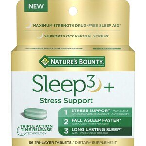 Nature's Bounty Sleep3 Stress Support Tri-Layered Tablets, 56 Ct , CVS