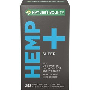 Nature's Bounty Hemp + Sleep Softgels, 30 CT