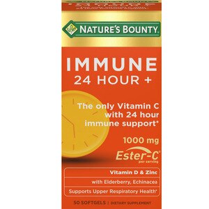 Nature's Bounty Immune 24 Hour + 1000mg Softgels, 50 CT