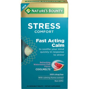 Nature's Bounty Stress Comfort Fast Acting Calm Chewable Tablets, 20 CT