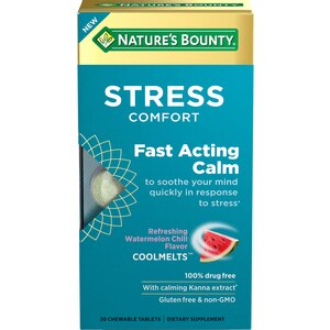 Nature's Bounty Trial Size Stress Comfort Fast Acting Calm Chewable Tablets, 10CT
