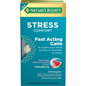  Nature's Bounty Trial Size Stress Comfort Fast Acting Calm Chewable Tablets, 10CT 