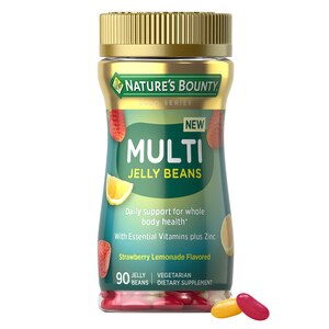Nature's Bounty Multi Jelly Bean, Multivitamin, Strawberry-Lemonade Flavor, 90 CT