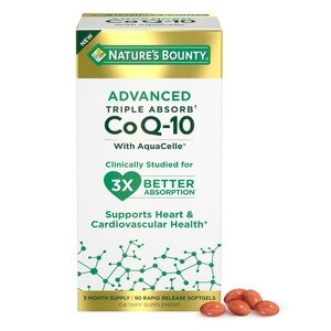 Nature's Bounty Advanced Co Q-10 Heart Health Supplement Softgels, 90 Ct , CVS
