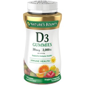 Nature's Bounty Vitamin D3 2000 IU Immune Health Gummies, 160 CT