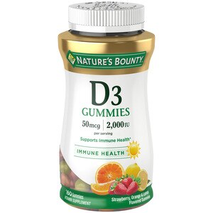 Nature's Bounty Vitamin D3 2000 IU Immune Health Gummies, 160 ct | CVS