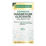 Nature's Bounty Advanced Magnesium Glycinate, 360mg, Muscle & Bone Support, 90 Capsules, thumbnail image 1 of 6