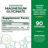 Nature's Bounty Advanced Magnesium Glycinate, 360mg, Muscle & Bone Support, 90 Capsules, thumbnail image 2 of 6